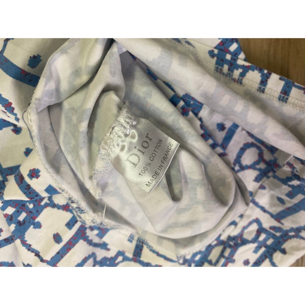Women Christian Dior Paris France logo spell-out all over graphic t-shirt, M - Picture 5 of 6